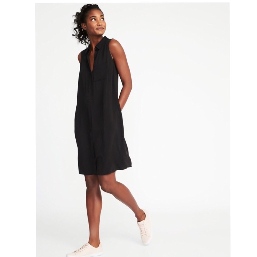SOLD. THANK YOU. Shirt Dress. Sleeveless. - Picture 3 of 7